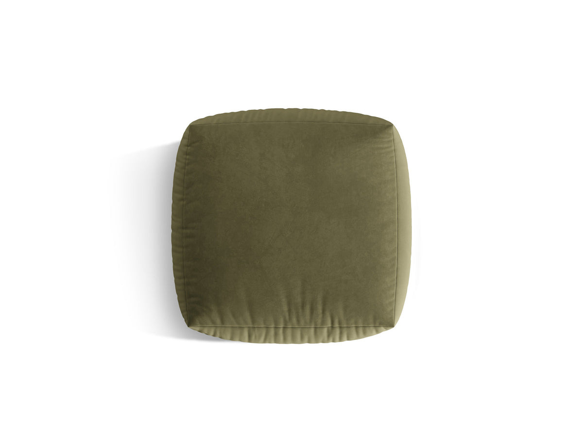 Chris Velour Pouf 1 Sitzer in Light Green-Casino präsentiert im Onlineshop von KAQTU Design AG. Modulares Sofa ist von Micadoni