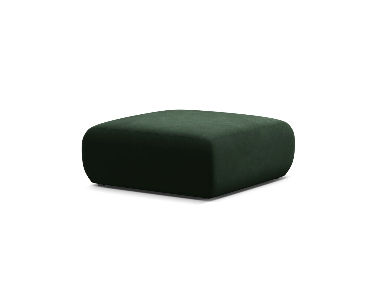 Eleganter 2-Sitzer Pouf Molino in sattem Flaschengrün, ideal für stilvolle Wohnräume. Hochwertige Verarbeitung von Micadoni.