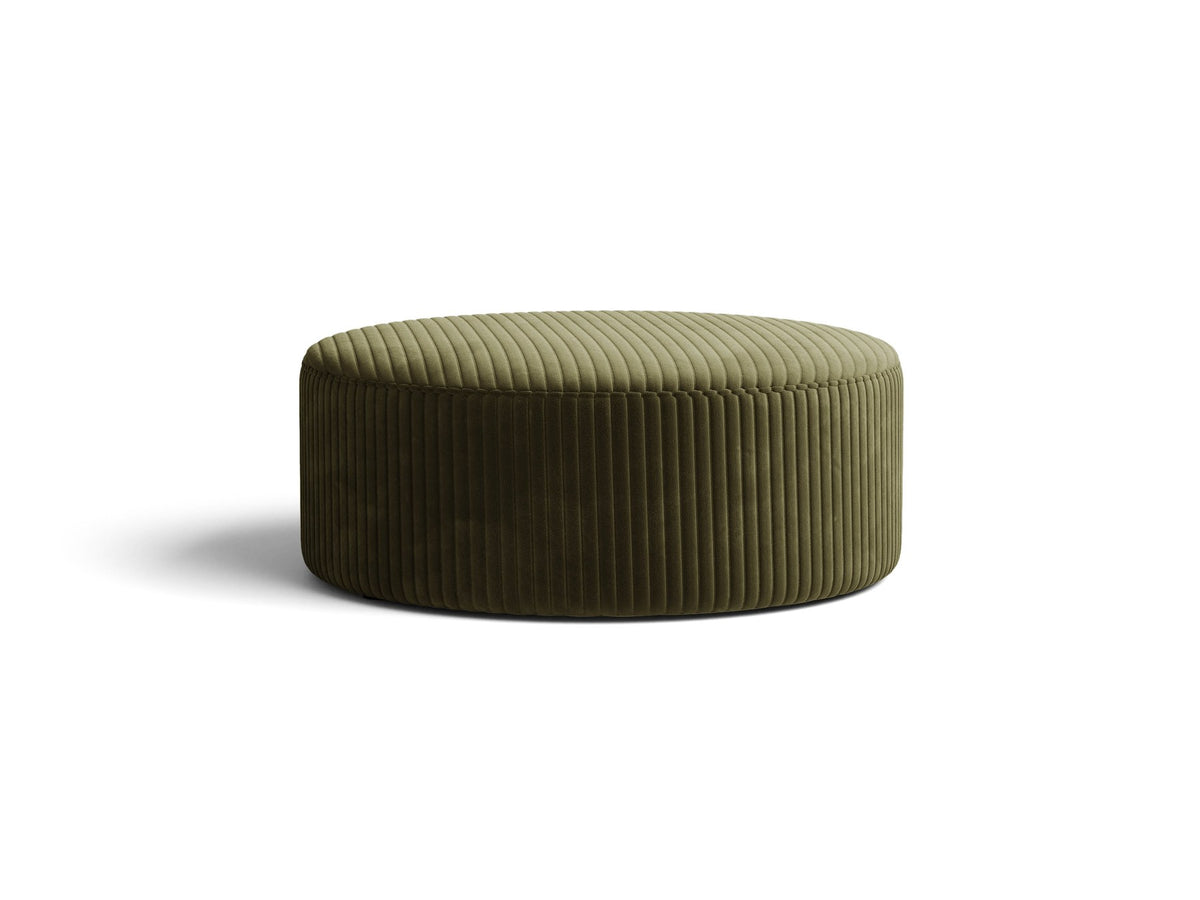 Weisser Pouf Dia von Micadoni mit strukturiertem Bouclé-Stoff, quadratischer Form und niedrigen Beinen aus Polypropylen.