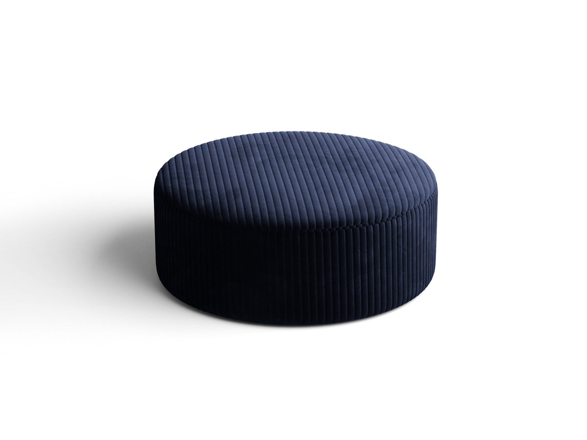 Weisser Pouf Dia von Micadoni mit strukturiertem Bouclé-Stoff, quadratischer Form und niedrigen Beinen aus Polypropylen.