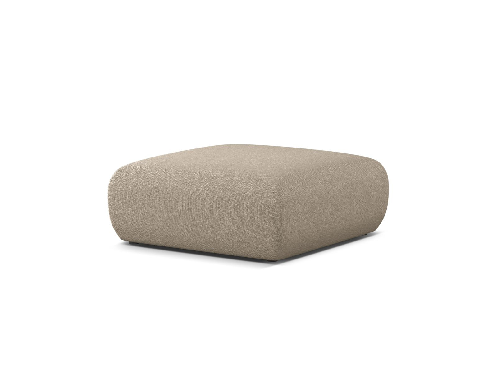 Eleganter 1-Sitzer Pouf Molino in stilvollem Dunkelbeige, ideal für gemütliche Wohnräume und moderne Einrichtung. Von Micadoni.