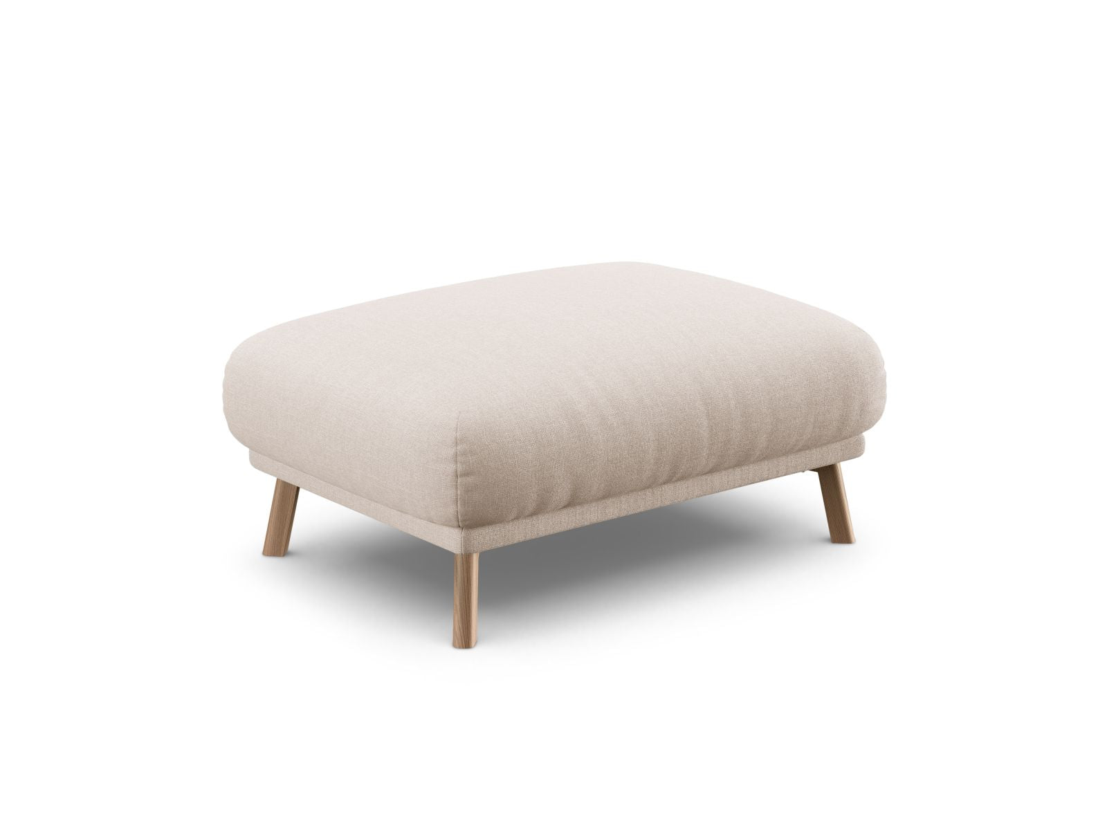 Eleganter 1-Sitzer Pouf Naomi in sanftem Beige, ideal für stilvolle Wohnräume. Hochwertige Verarbeitung von Micadoni.