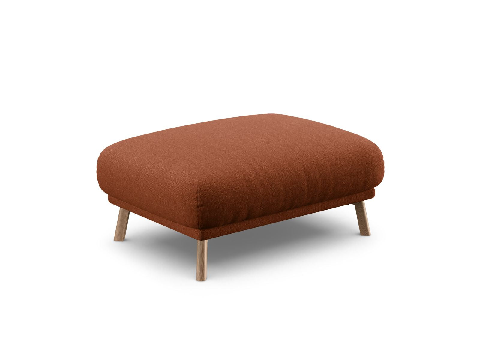 Stylischer 1-Sitzer Pouf Naomi in warmem Brick-Liberty, ideal für gemütliche Wohnräume und moderne Einrichtung. Von Micadoni.