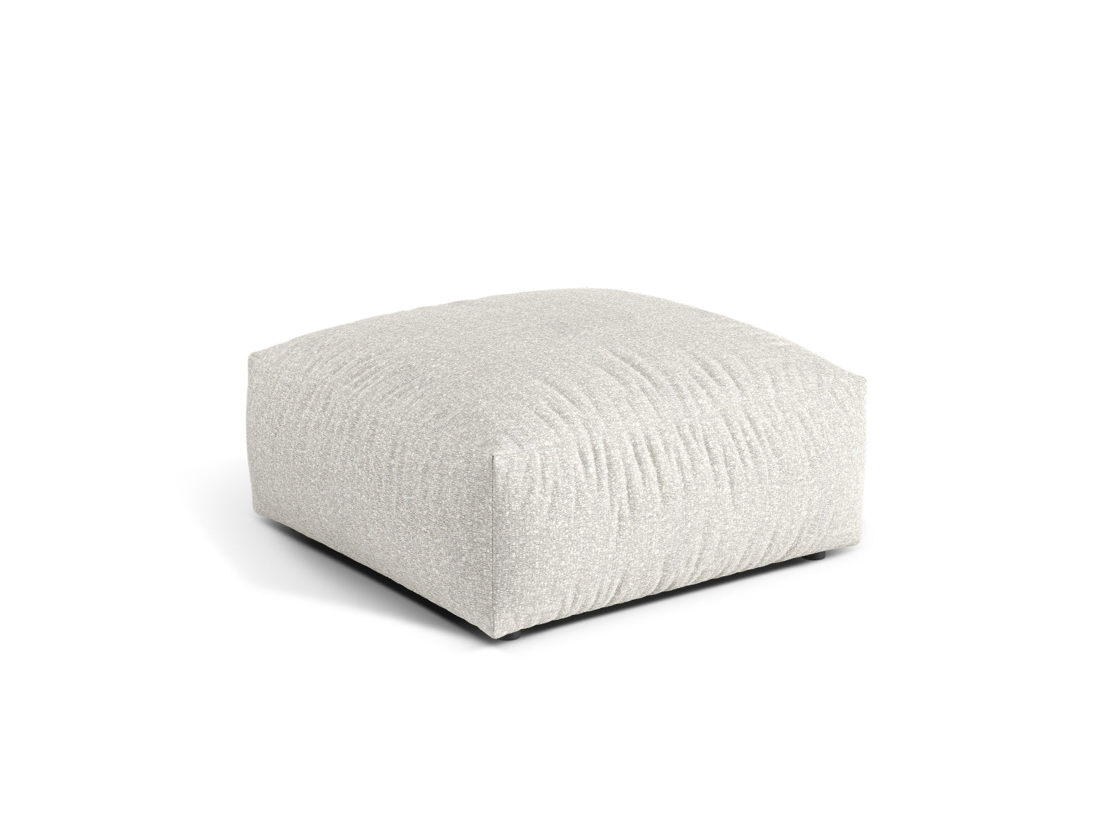 Eleganter 1-Sitzer Pouf Martina in stilvollem Grey Beige Melange, ideal für gemütliche Wohnräume und moderne Einrichtung.