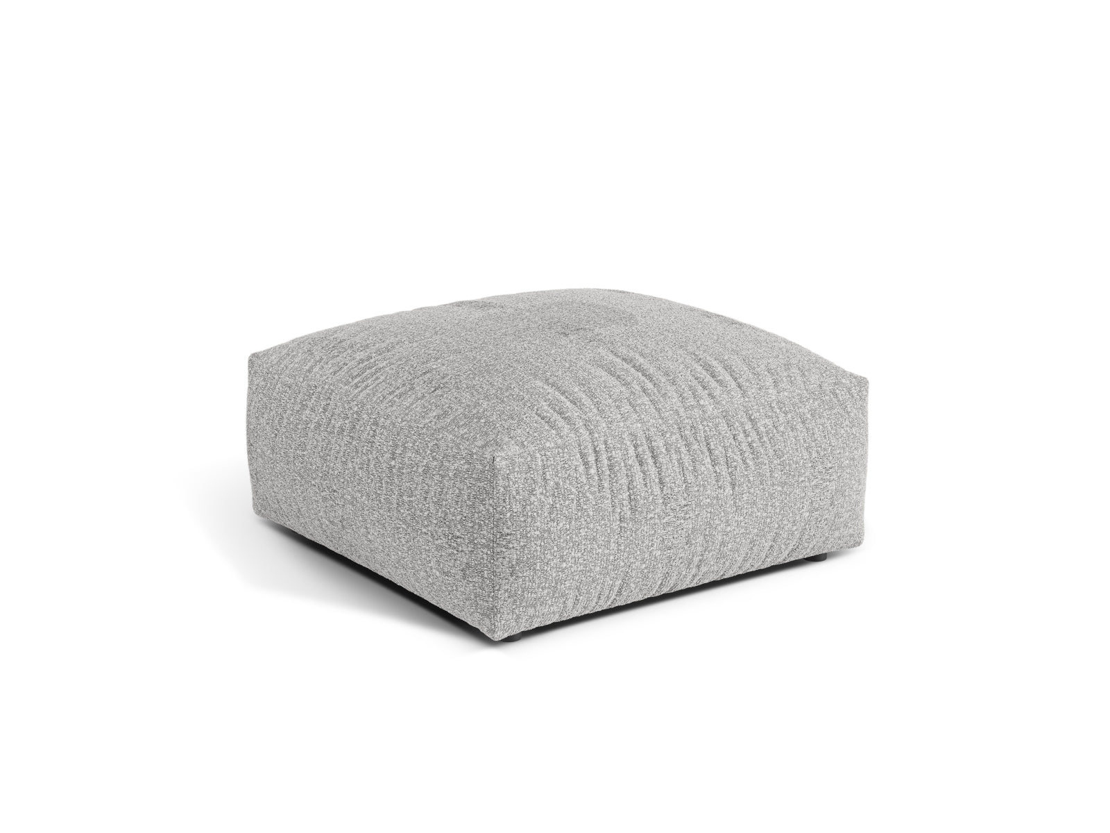 Eleganter 1-Sitzer Pouf Martina in stilvollem Silver-Monet, ideal für moderne Wohnräume und gemütliche Sitzgelegenheiten.
