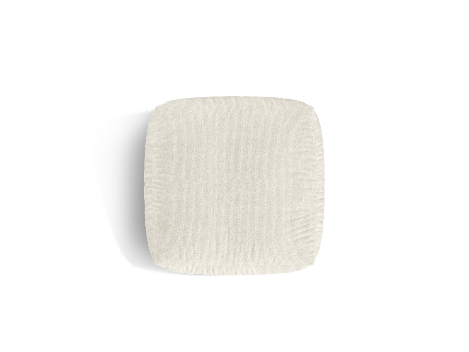Eleganter 1-Sitzer Pouf Martina in zartem Ivory-Monet, ideal für stilvolle Wohnräume. Bequem und vielseitig einsetzbar.