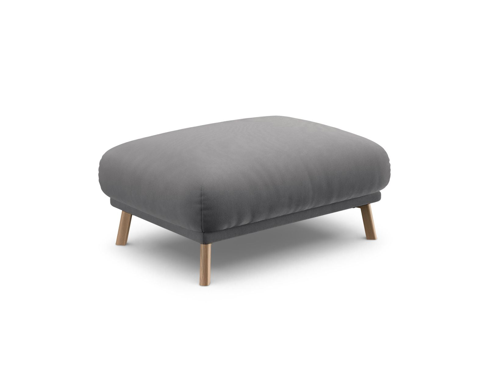 Stylischer 1-Sitzer Pouf Naomi in elegantem Grau, ideal für moderne Wohnräume. Hochwertige Verarbeitung von Micadoni.