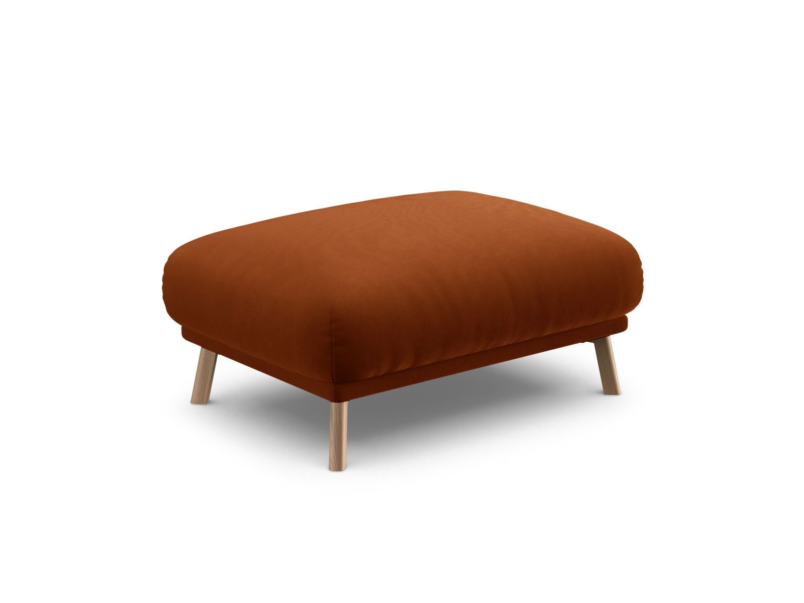 Stylischer 1-Sitzer Pouf Naomi in warmem Terracotta, ideal für gemütliche Akzente in jedem Raum. Hochwertige Verarbeitung von Micadoni.