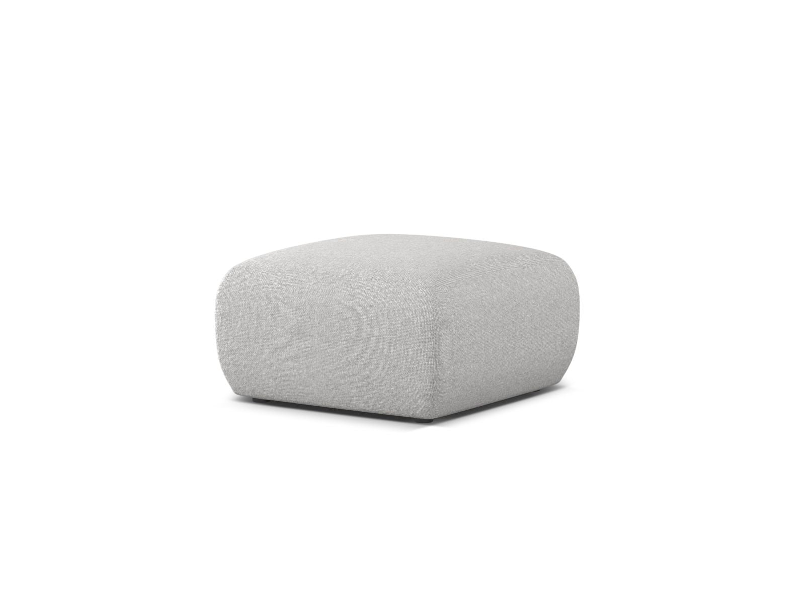 Eleganter 1-Sitzer Pouf Molino in schickem Silver-Eden, ideal für entspannte Momente und geschmackvolle Wohnraumgestaltung.