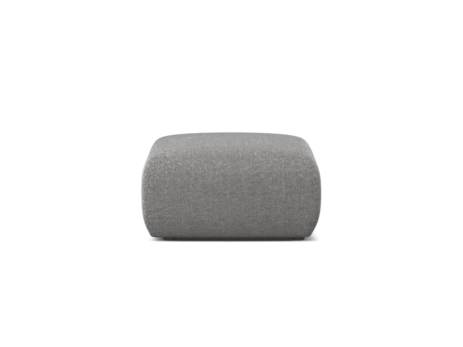 Moderner 1-Sitzer Pouf Molino in sanftem Hellgrau, ideal für gemütliche Sitzgelegenheiten und stilvolle Einrichtungselemente.