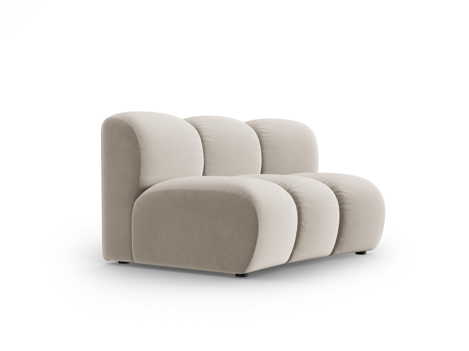 Lupine Velour Modul Armless 1 Sitzer in Beige präsentiert im Onlineshop von KAQTU Design AG. Modulares Sofa ist von Micadoni