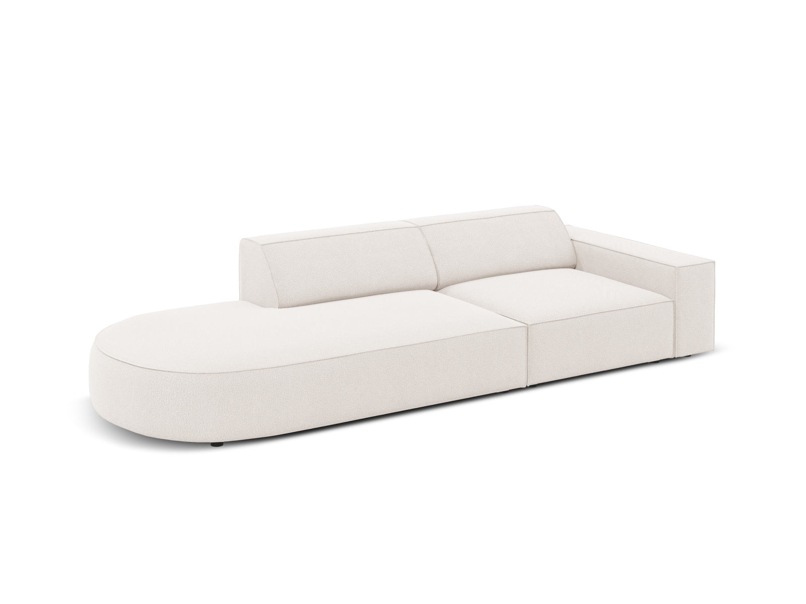 Jodie Modulares Sofa open links 3 Sitzer in Light Beige präsentiert im Onlineshop von KAQTU Design AG. L-Sofa links ist von Micadoni