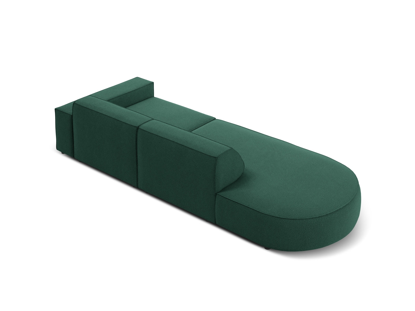 Jodie Modulares Sofa open links 3 Sitzer in Green präsentiert im Onlineshop von KAQTU Design AG. L-Sofa links ist von Micadoni