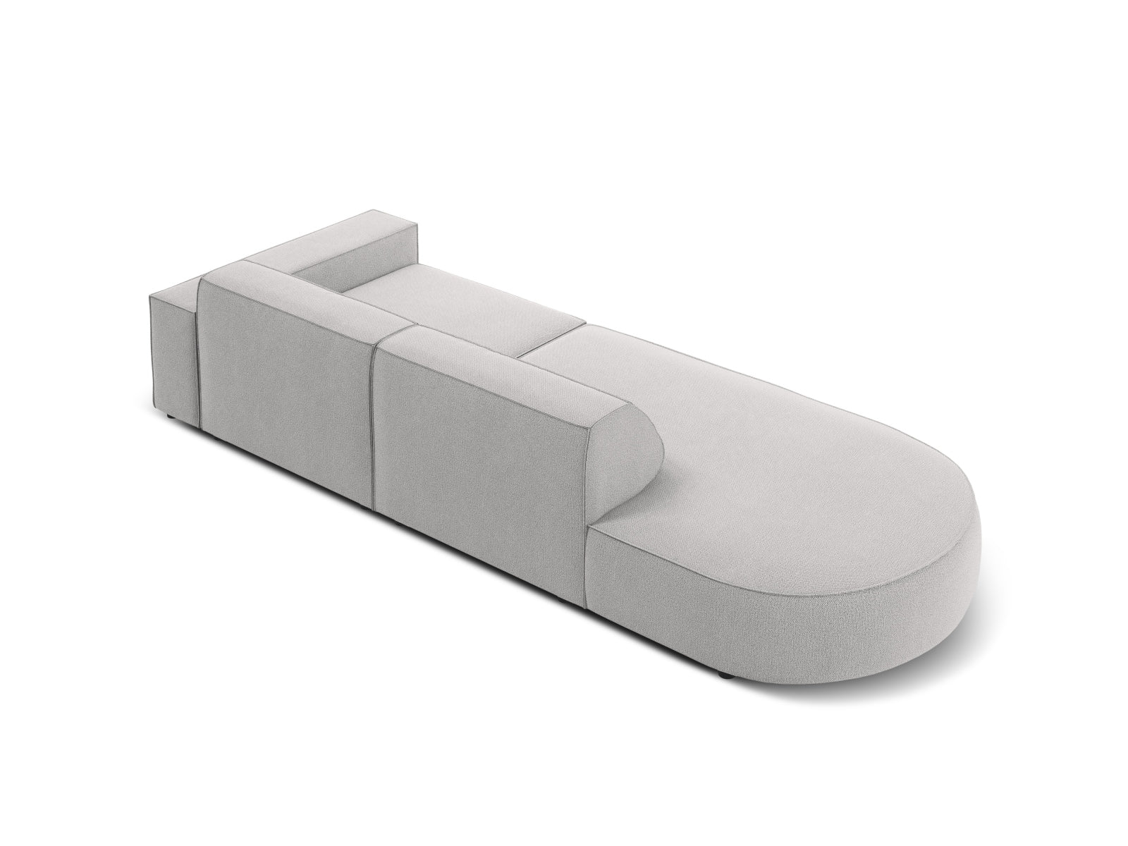Jodie Modulares Sofa open links 3 Sitzer in Light Grey präsentiert im Onlineshop von KAQTU Design AG. L-Sofa links ist von Micadoni