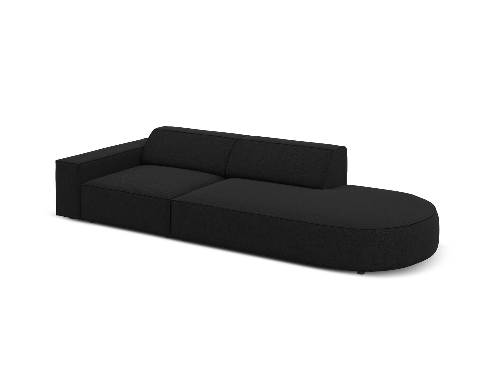 Jodie Modulares Sofa open rechts 3 Sitzer in Black präsentiert im Onlineshop von KAQTU Design AG. L-Sofa rechts ist von Micadoni
