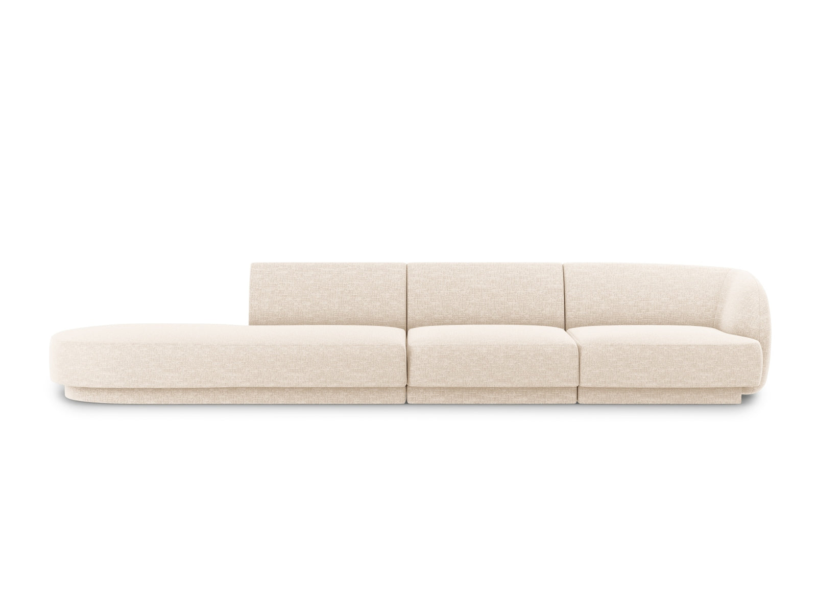Miley Sofa links 4 Sitzer in Ivory präsentiert im Onlineshop von KAQTU Design AG. L-Sofa links ist von Micadoni