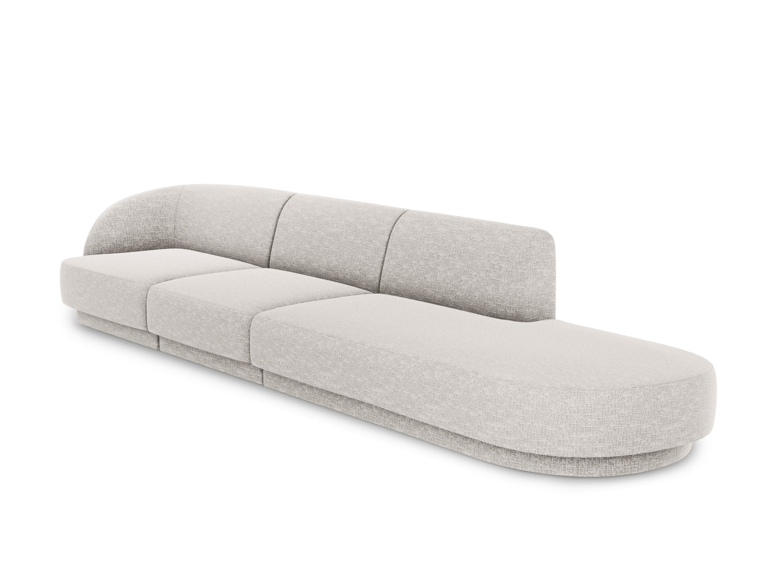 Miley Sofa rechts 4 Sitzer in Light Grey präsentiert im Onlineshop von KAQTU Design AG. L-Sofa rechts ist von Micadoni