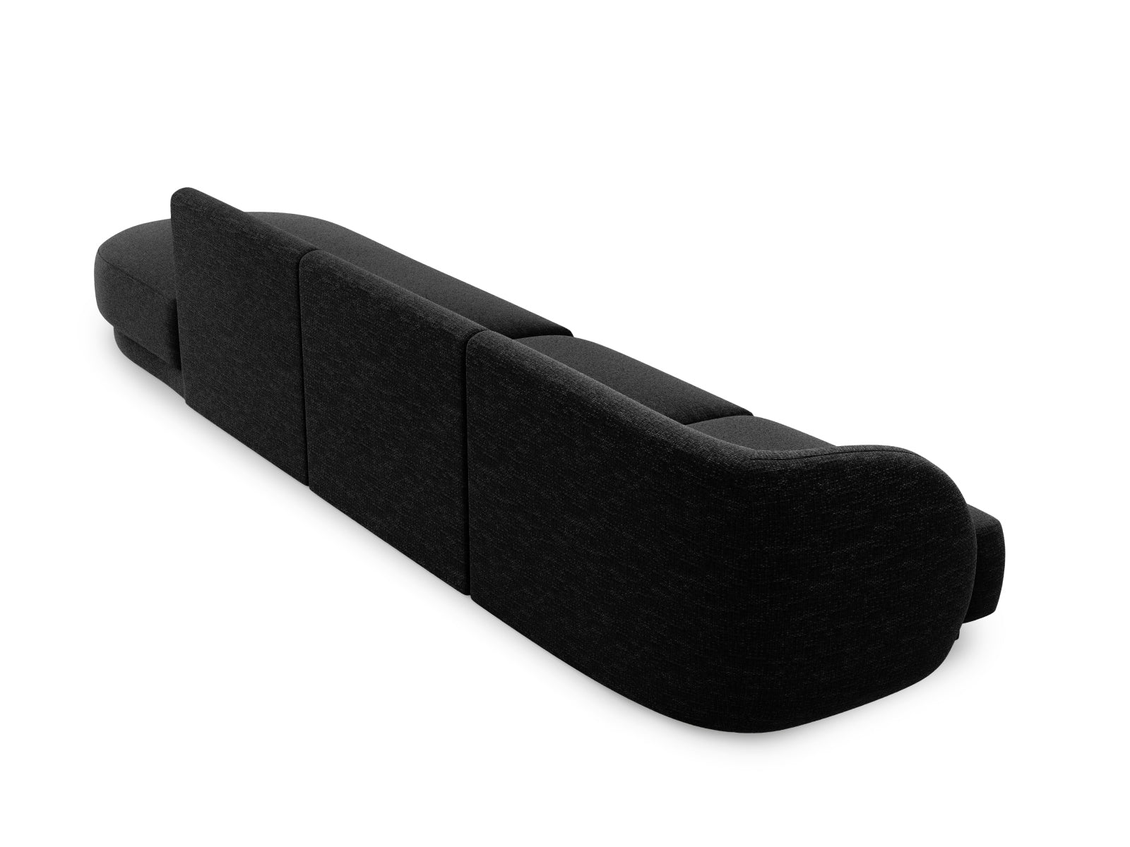 Miley Sofa rechts 4 Sitzer in Black präsentiert im Onlineshop von KAQTU Design AG. L-Sofa rechts ist von Micadoni