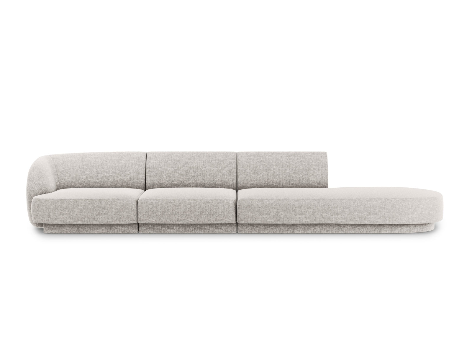 Miley Sofa rechts 4 Sitzer in Silver präsentiert im Onlineshop von KAQTU Design AG. L-Sofa rechts ist von Micadoni