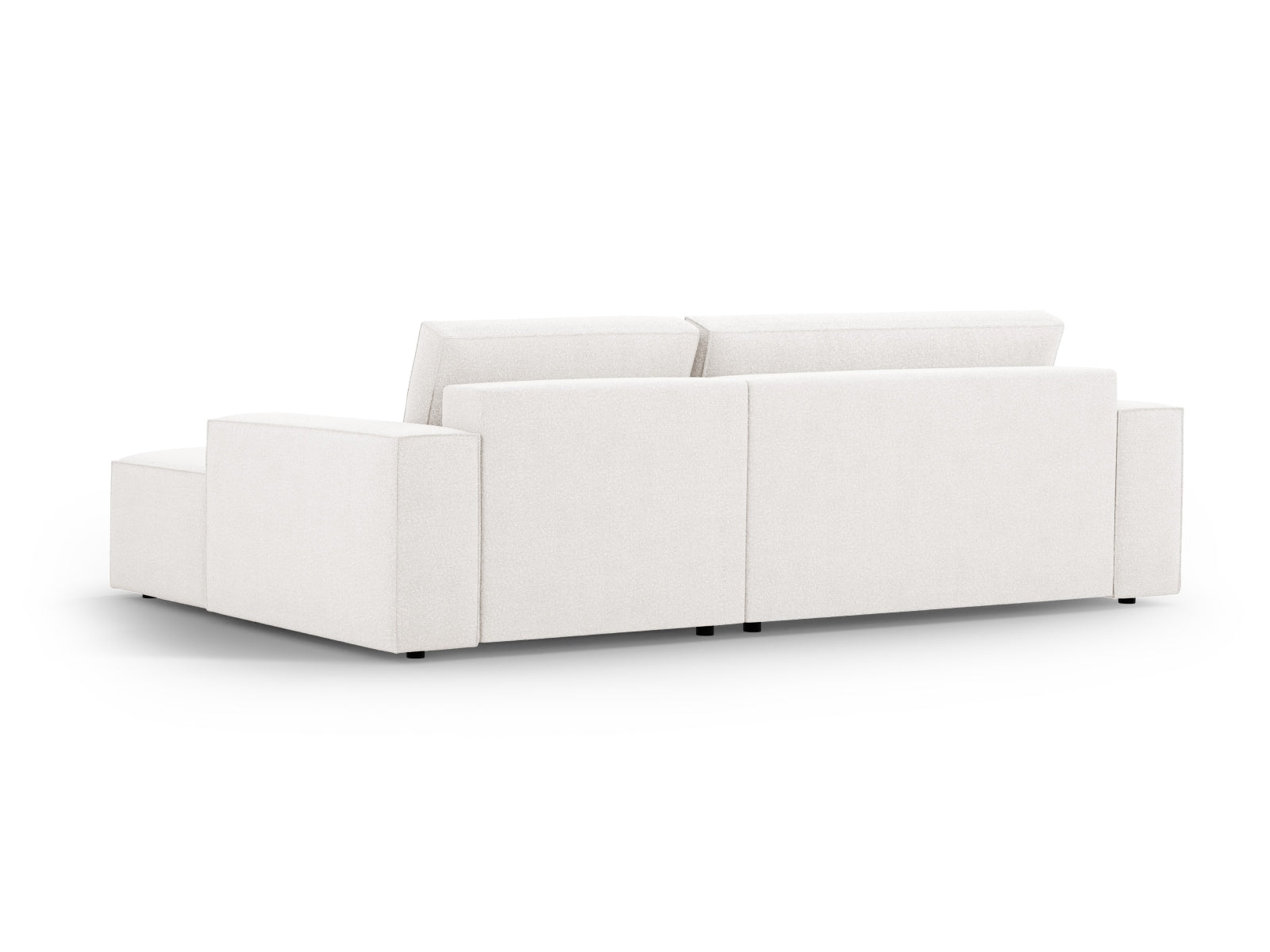 Jodie Boucle Ecksofa rechts mit Schlaffunktion und Stauraumbox 3 Sitzer in White präsentiert im Onlineshop von KAQTU Design AG. Ecksofa rechts ist von Micadoni