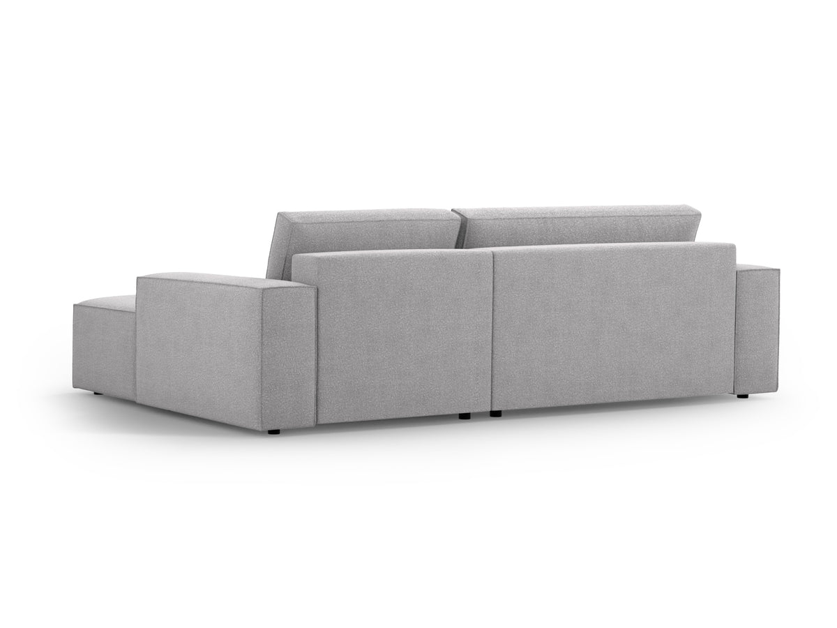 Jodie Boucle Ecksofa rechts mit Schlaffunktion und Stauraumbox 3 Sitzer in Light Grey-Baloo präsentiert im Onlineshop von KAQTU Design AG. Bettsofa rechts ist von Micadoni