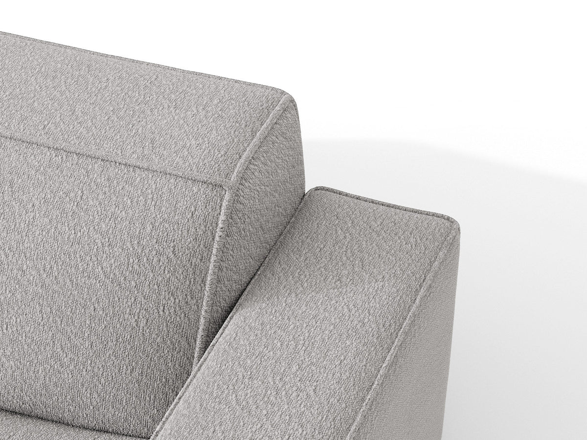 Jodie Boucle Ecksofa rechts mit Schlaffunktion und Stauraumbox 3 Sitzer in Light Grey-Baloo präsentiert im Onlineshop von KAQTU Design AG. Bettsofa rechts ist von Micadoni