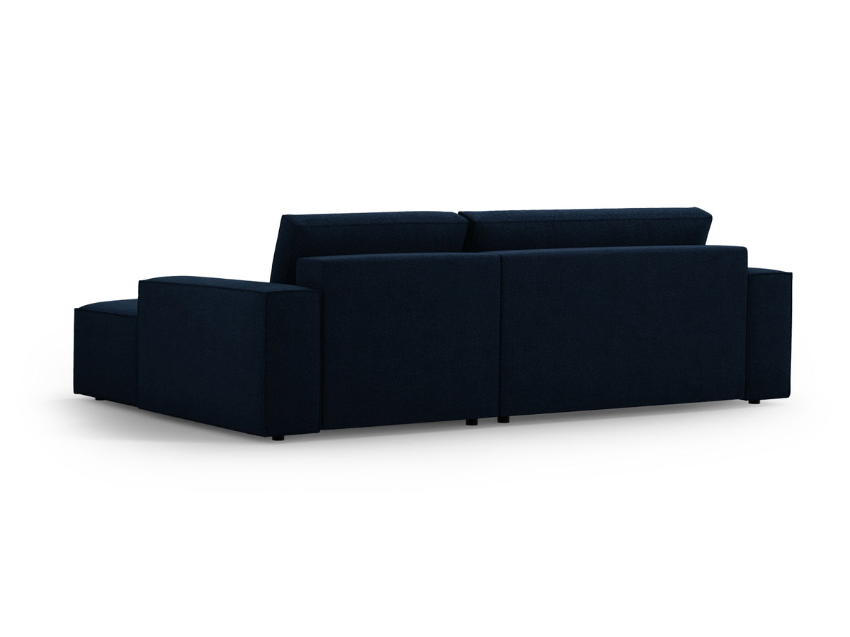 Jodie Boucle Ecksofa rechts mit Schlaffunktion und Stauraumbox 3 Sitzer in Dark Blue-Baloo präsentiert im Onlineshop von KAQTU Design AG. Bettsofa rechts ist von Micadoni
