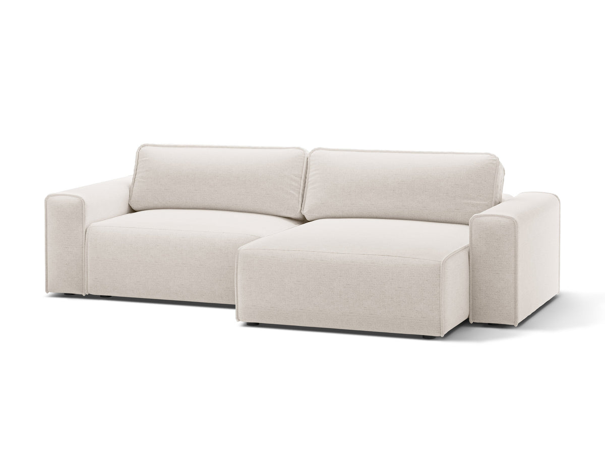 3-Sitzer Ecksofa rechts mit Schlaffunktion und Stauraum Victor in Light Beige-Moly präsentiert im Onlineshop von KAQTU Design AG. Bettsofa rechts ist von Micadoni