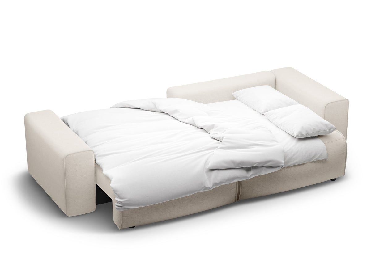 3-Sitzer Ecksofa rechts mit Schlaffunktion und Stauraum Victor in Light Beige-Moly präsentiert im Onlineshop von KAQTU Design AG. Bettsofa rechts ist von Micadoni