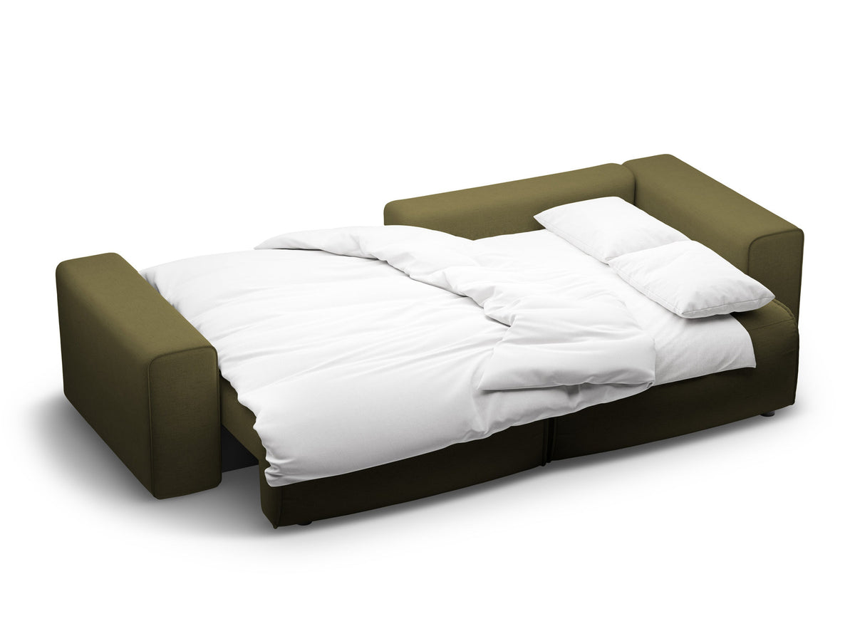 3-Sitzer Ecksofa rechts mit Schlaffunktion und Stauraum Victor in Green-Moly präsentiert im Onlineshop von KAQTU Design AG. Bettsofa rechts ist von Micadoni