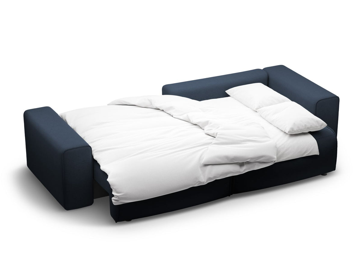 3-Sitzer Ecksofa rechts mit Schlaffunktion und Stauraum Victor in Royal Blue-Moly präsentiert im Onlineshop von KAQTU Design AG. Bettsofa rechts ist von Micadoni