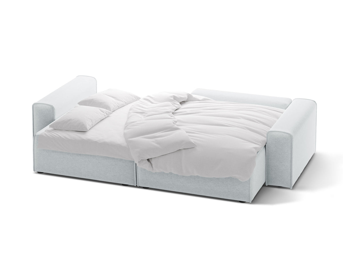 3-Sitzer Ecksofa rechts mit Schlaffunktion und Stauraum Victor in Light Grey-Moly präsentiert im Onlineshop von KAQTU Design AG. Bettsofa rechts ist von Micadoni