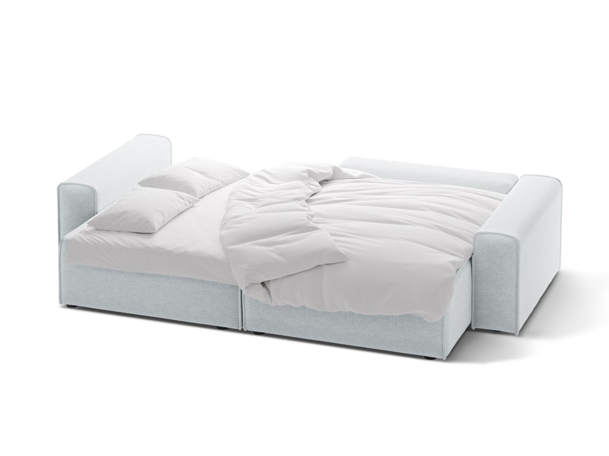3-Sitzer Ecksofa rechts mit Schlaffunktion und Stauraum Victor in Light Grey-Moly präsentiert im Onlineshop von KAQTU Design AG. Bettsofa rechts ist von Micadoni