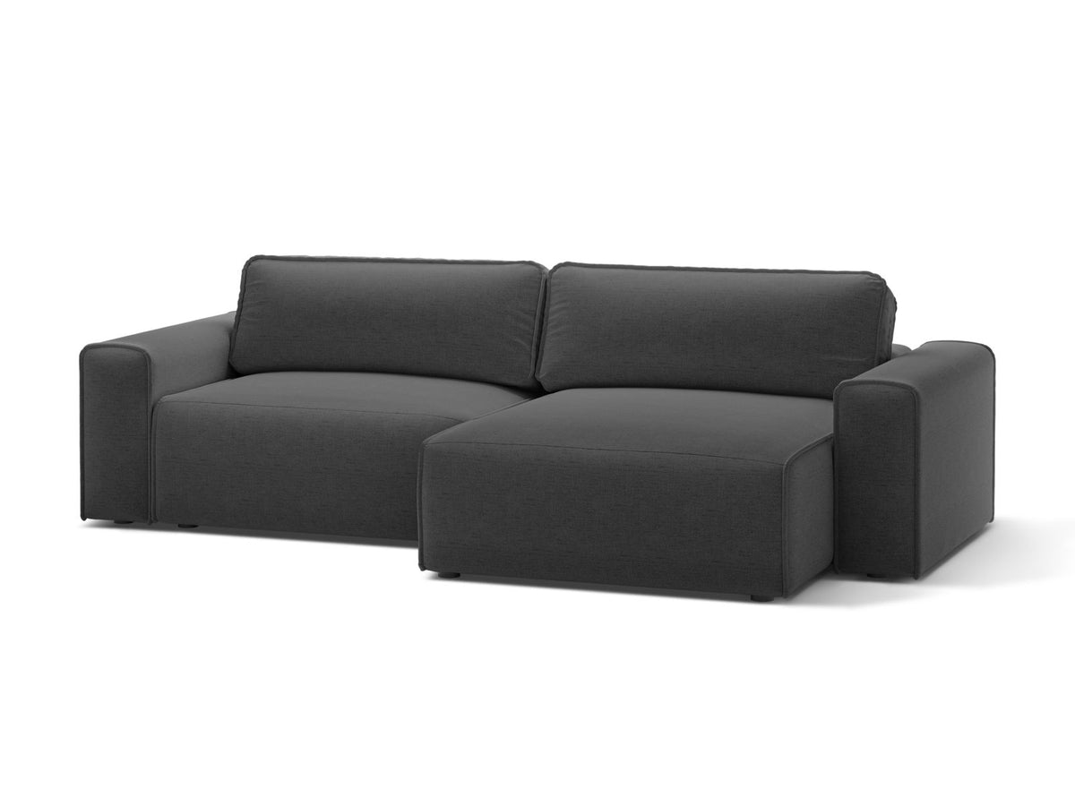 3-Sitzer Ecksofa rechts mit Schlaffunktion und Stauraum Victor in Anthracite-Moly präsentiert im Onlineshop von KAQTU Design AG. Bettsofa rechts ist von Micadoni