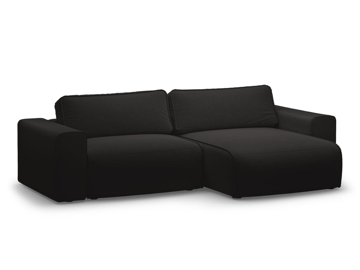 3-Sitzer Ecksofa rechts mit Schlaffunktion und Stauraum Victor in Black-Moly präsentiert im Onlineshop von KAQTU Design AG. Bettsofa rechts ist von Micadoni