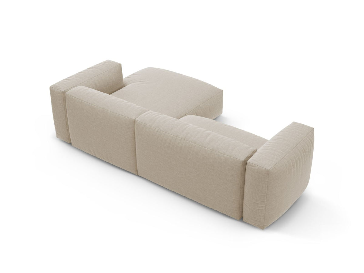 4-Sitzer Ecksofa rechts mit Schlaffunktion Martina in Light Beige-Boston präsentiert im Onlineshop von KAQTU Design AG. Bettsofa rechts ist von Micadoni