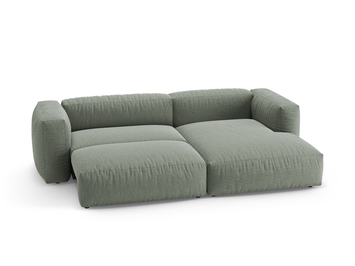 4-Sitzer Ecksofa rechts mit Schlaffunktion Martina in Moss Green-Boston präsentiert im Onlineshop von KAQTU Design AG. Bettsofa rechts ist von Micadoni