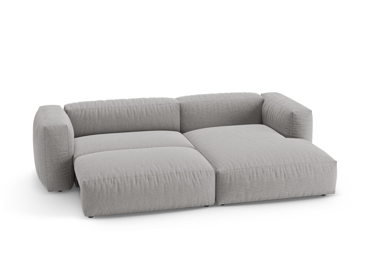 4-Sitzer Ecksofa rechts mit Schlaffunktion Martina in Light Grey-Boston präsentiert im Onlineshop von KAQTU Design AG. Bettsofa rechts ist von Micadoni
