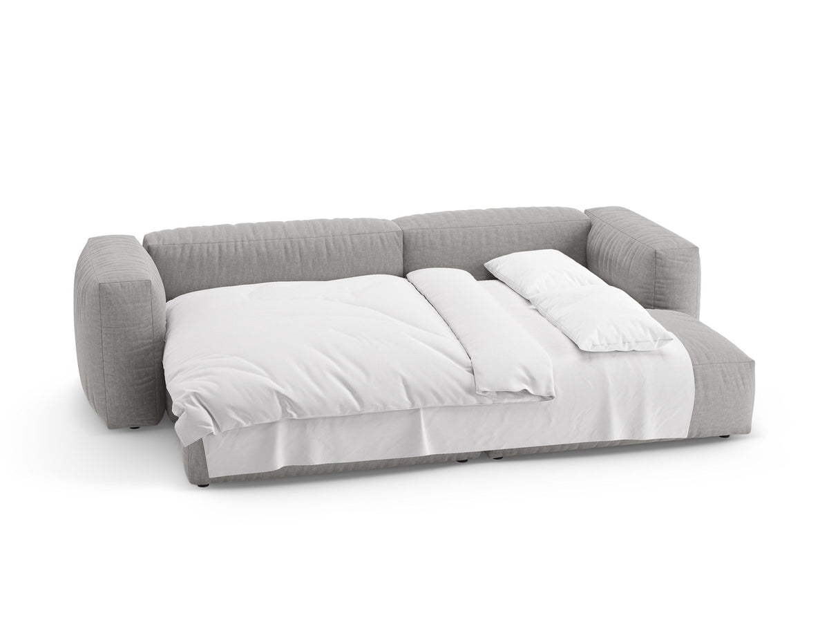 4-Sitzer Ecksofa rechts mit Schlaffunktion Martina in Light Grey-Boston präsentiert im Onlineshop von KAQTU Design AG. Bettsofa rechts ist von Micadoni