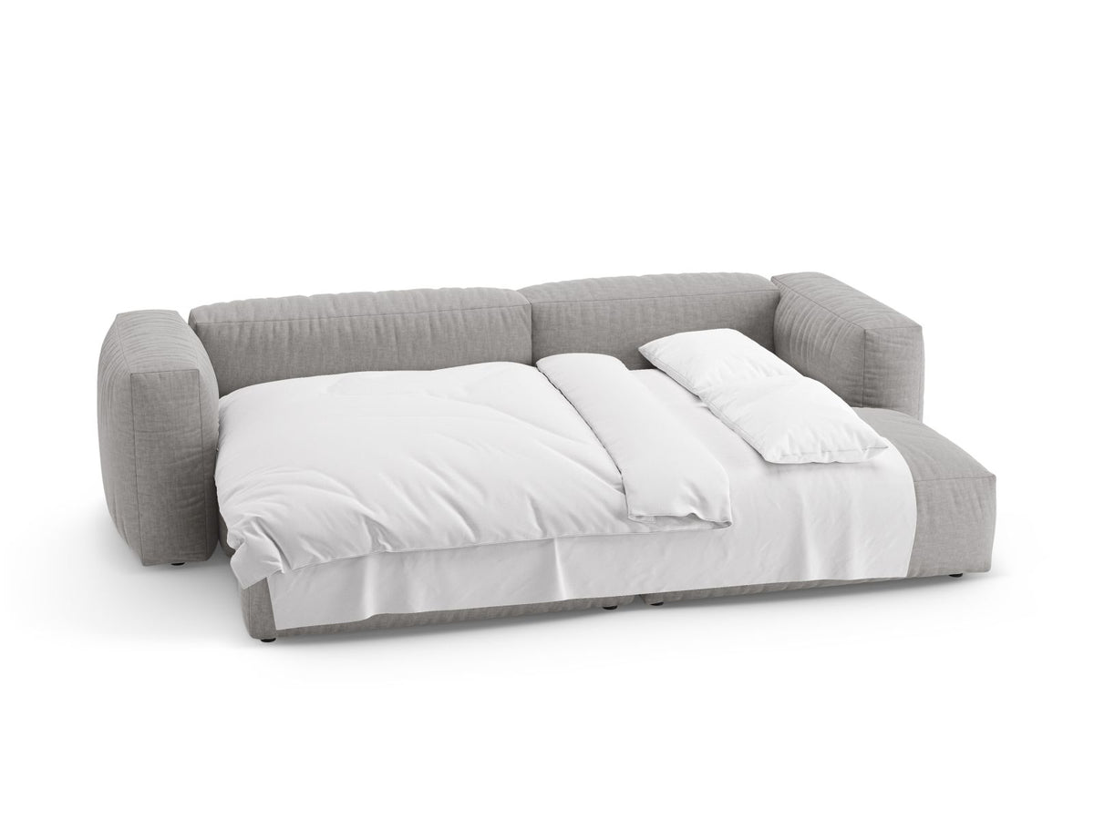 4-Sitzer Ecksofa rechts mit Schlaffunktion Martina in Light Grey-Boston präsentiert im Onlineshop von KAQTU Design AG. Bettsofa rechts ist von Micadoni