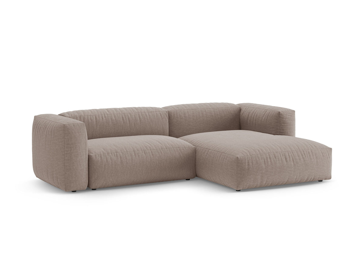 4-Sitzer Ecksofa rechts mit Schlaffunktion Martina in Dark Beige-Boston präsentiert im Onlineshop von KAQTU Design AG. Bettsofa rechts ist von Micadoni