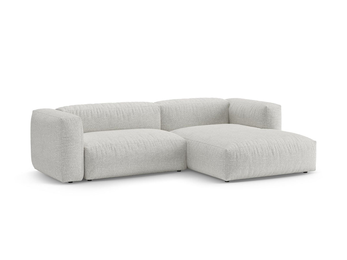 4-Sitzer Rechts-Ecksofa mit Bettfunktion und Box Martina in Grey Beige Melange-Monet präsentiert im Onlineshop von KAQTU Design AG. Bettsofa rechts ist von Micadoni