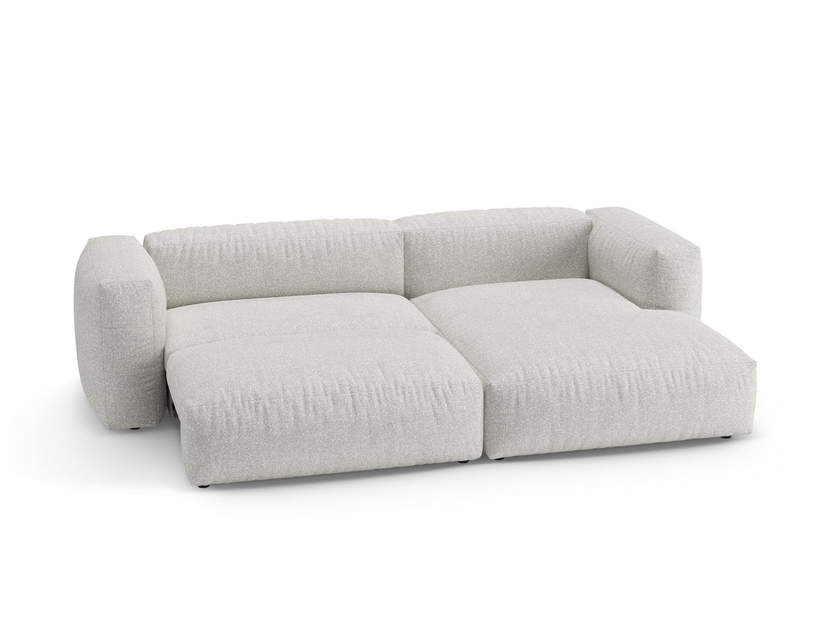 4-Sitzer Rechts-Ecksofa mit Bettfunktion und Box Martina in Grey Beige Melange-Monet präsentiert im Onlineshop von KAQTU Design AG. Bettsofa rechts ist von Micadoni