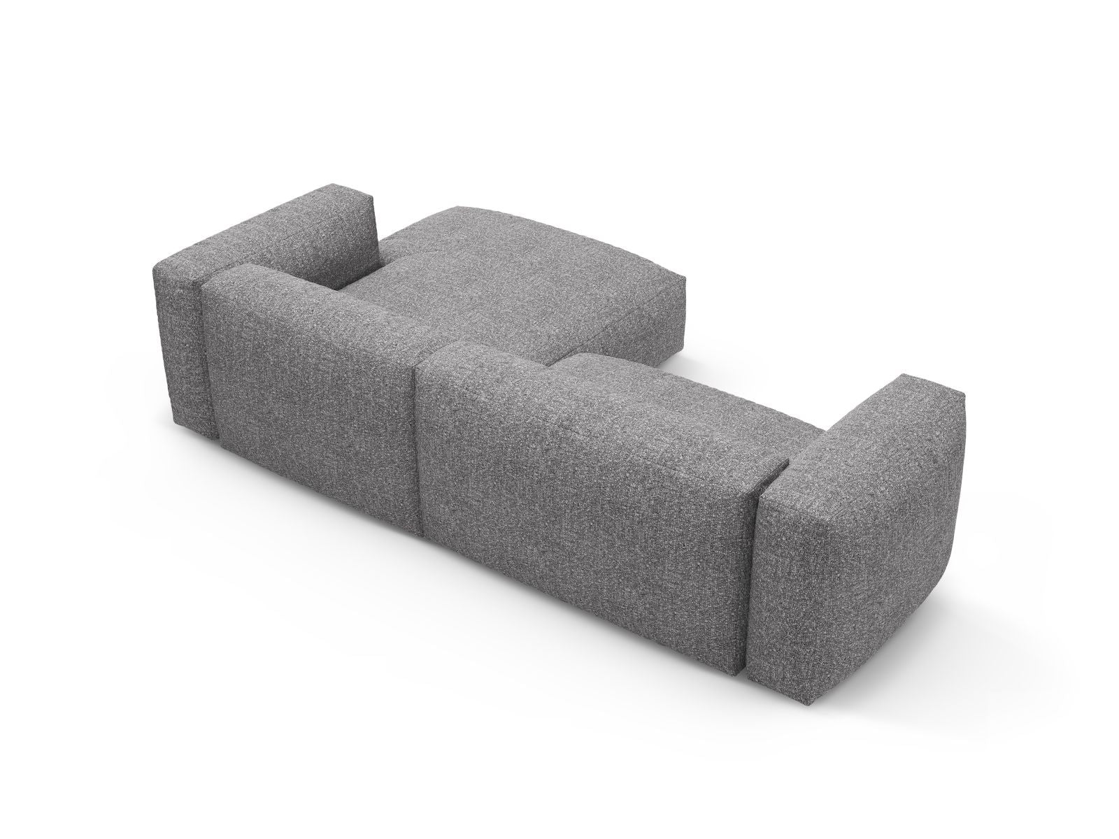 Modernes 4-Sitzer Ecksofa Martina in Graphit, ideal für Wohnzimmer, mit praktischer Schlaffunktion und Stauraum für zusätzlichen Komfort.