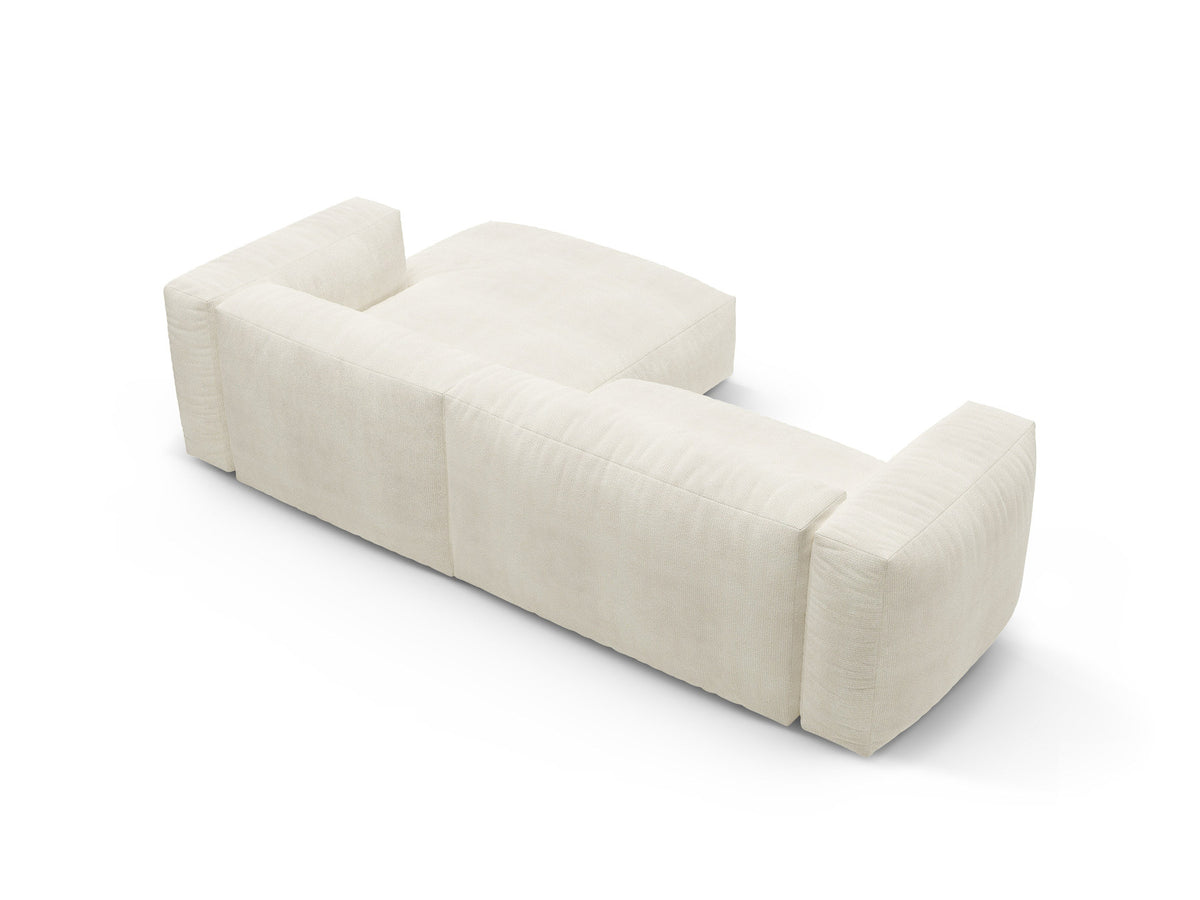 4-Sitzer Ecksofa Martina rechts mit Schlaffunktion und Stauraum in Ivory-Monet präsentiert im Onlineshop von KAQTU Design AG. Bettsofa rechts ist von Micadoni