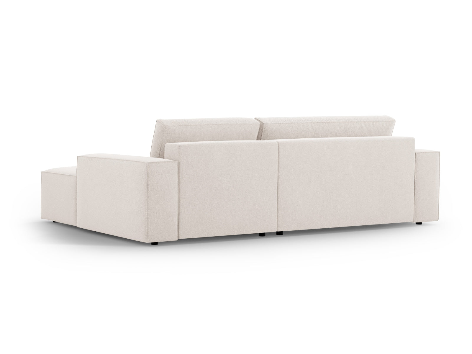Das Jodie Ecksofa rechts von Micadoni bietet stilvollen Komfort mit Schlaffunktion und Stauraum. Perfekt für kleine Räume und entspannte Abende!