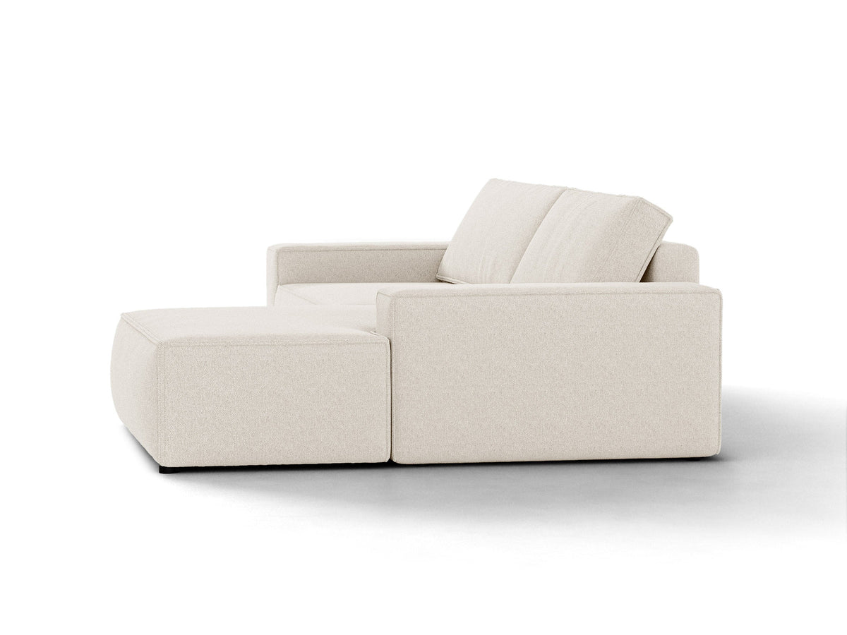 Jodie Ecksofa rechts mit Schlaffunktion und Stauraumbox 3 Sitzer in Light Beige-Megan präsentiert im Onlineshop von KAQTU Design AG. Bettsofa rechts ist von Micadoni