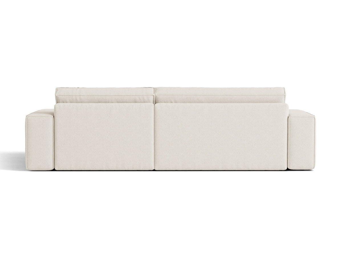 Jodie Ecksofa rechts mit Schlaffunktion und Stauraumbox 3 Sitzer in Light Beige-Megan präsentiert im Onlineshop von KAQTU Design AG. Bettsofa rechts ist von Micadoni