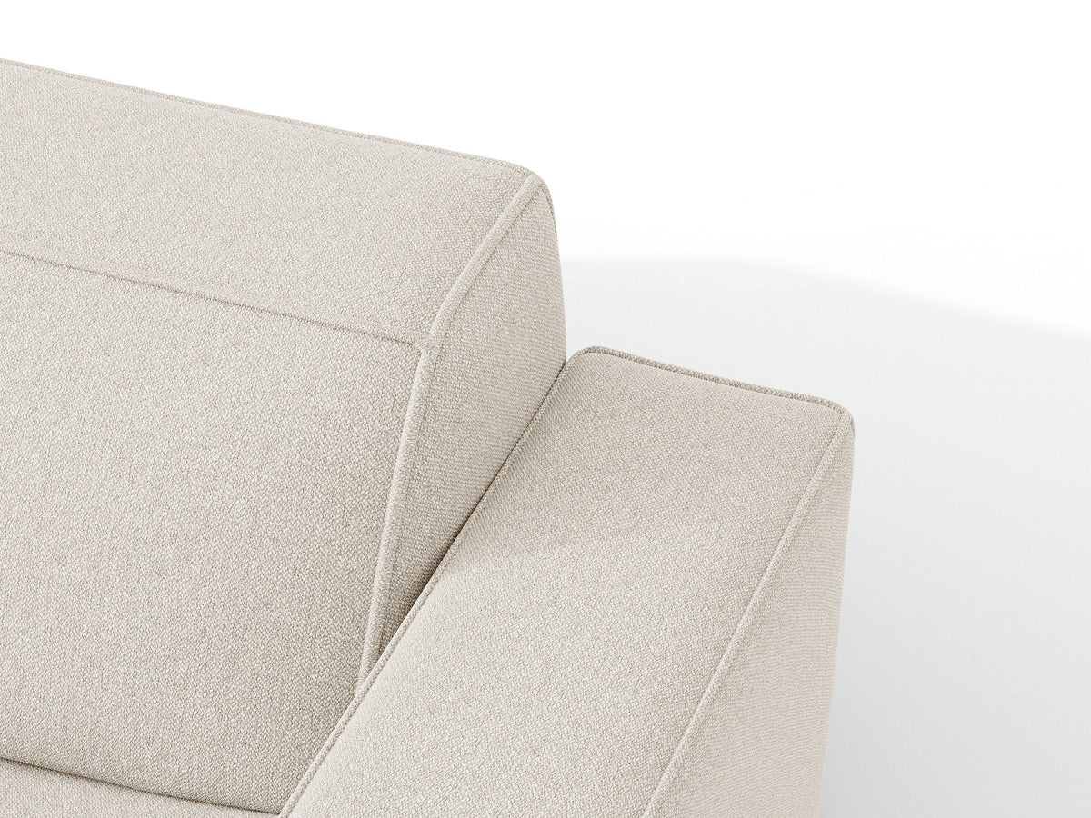 Jodie Ecksofa rechts mit Schlaffunktion und Stauraumbox 3 Sitzer in Light Beige-Megan präsentiert im Onlineshop von KAQTU Design AG. Bettsofa rechts ist von Micadoni