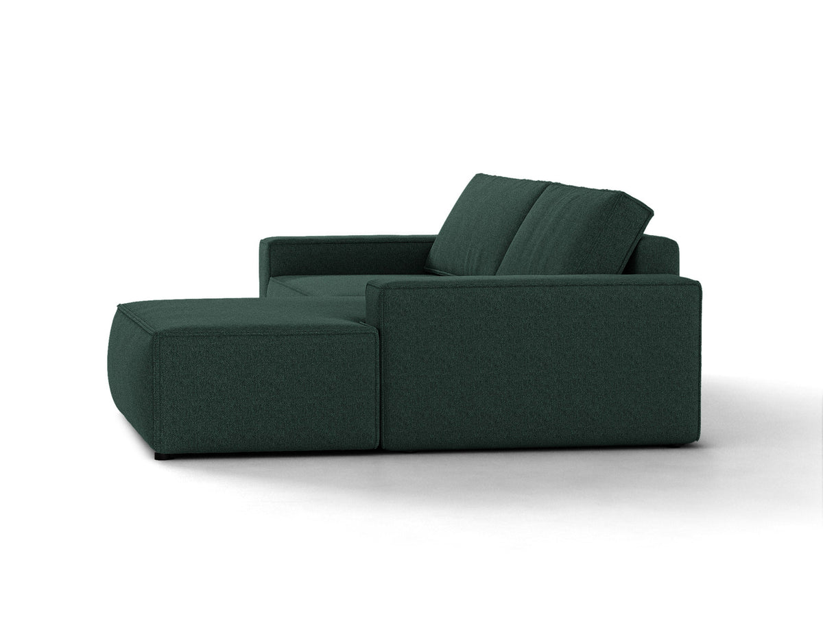 Jodie Ecksofa rechts mit Schlaffunktion und Stauraumbox 3 Sitzer in Green-Megan präsentiert im Onlineshop von KAQTU Design AG. Bettsofa rechts ist von Micadoni
